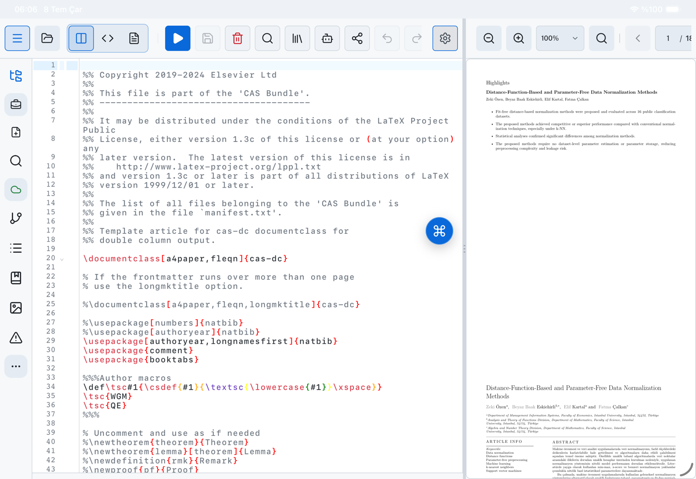 TeXAnt Split View on iPad Pro